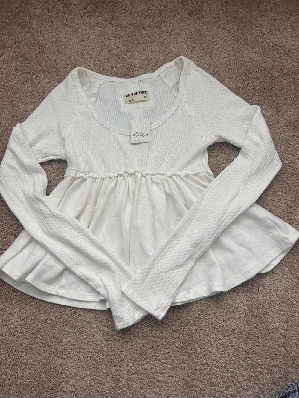 We The Free “Found Your Babydoll” Top - Ivory - XS